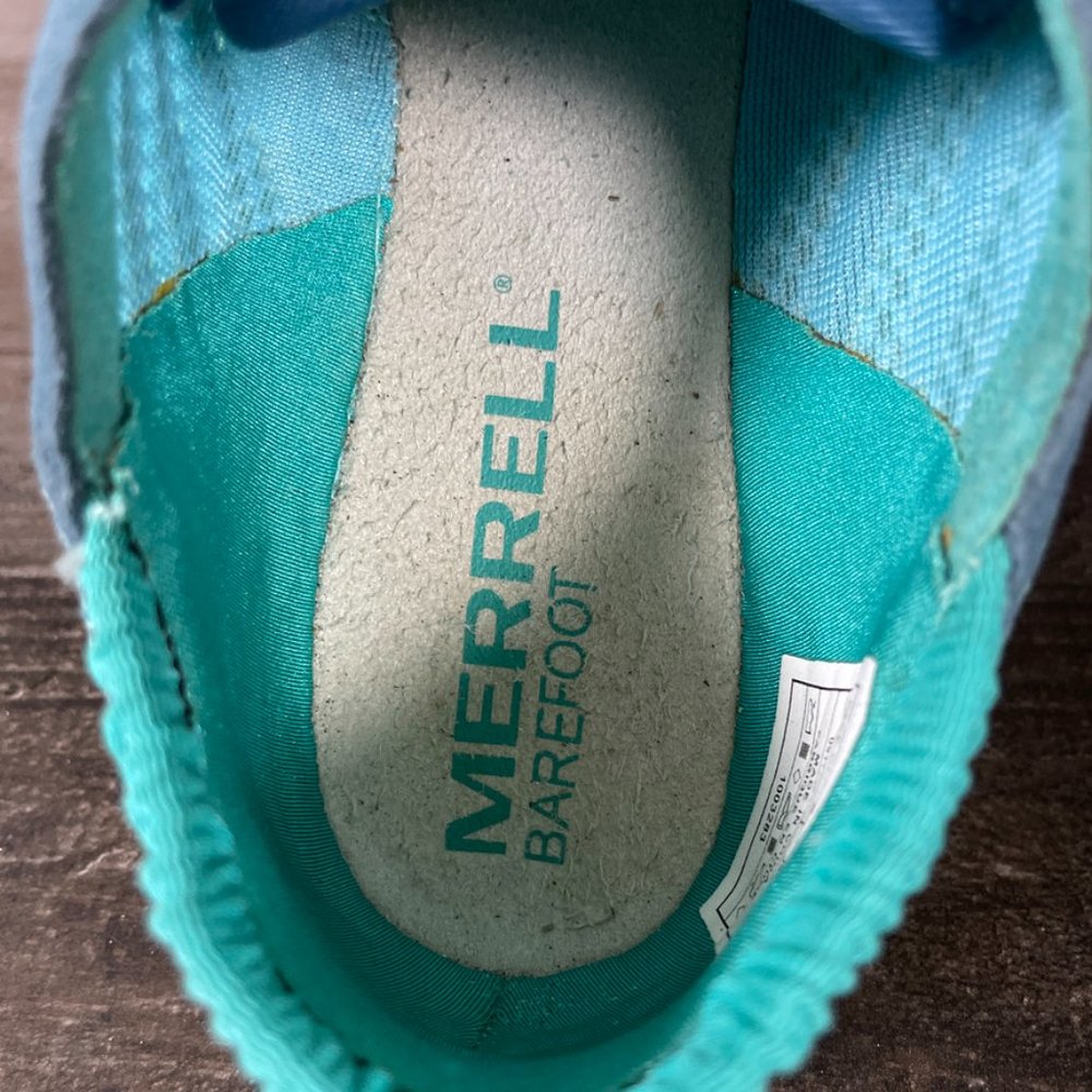 Merrell Pace Glove Womens 8 Caribbean Sea Barefoot Running Shoes J89536 - Picture 7 of 10